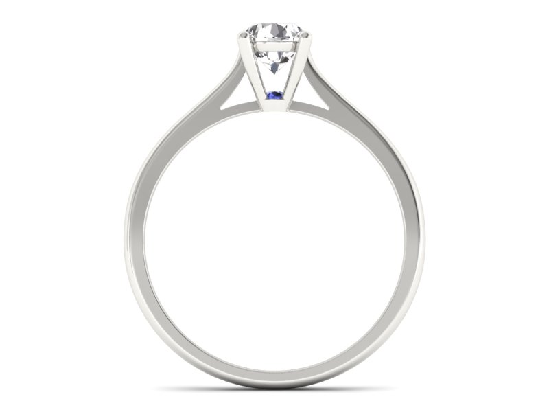 Pierścionek zaręczynowy z brylantem i tanzanitem - p16205bt — zdjęcie 2