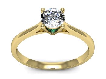 Złoty pierścionek ze szmaragdem - p16205zsm - 1