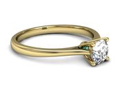 Złoty pierścionek ze szmaragdem - p16205zsm - 2