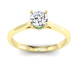 Złoty pierścionek ze szmaragdem - p16205zsm