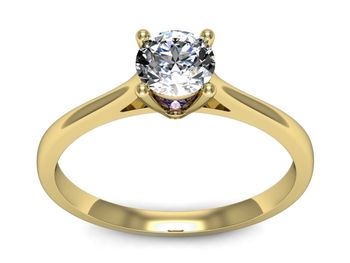 Pierścionek zaręczynowy z tanzanitem i diamentami - p16205zt - 1