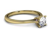 Pierścionek zaręczynowy z tanzanitem i diamentami - p16205zt - 2