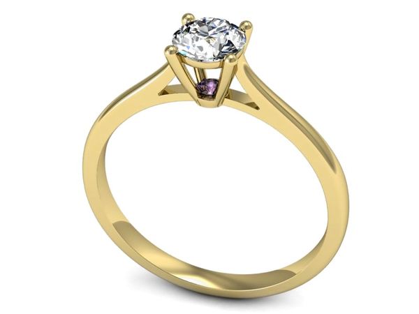 Pierścionek zaręczynowy z tanzanitem i diamentami - p16205zt