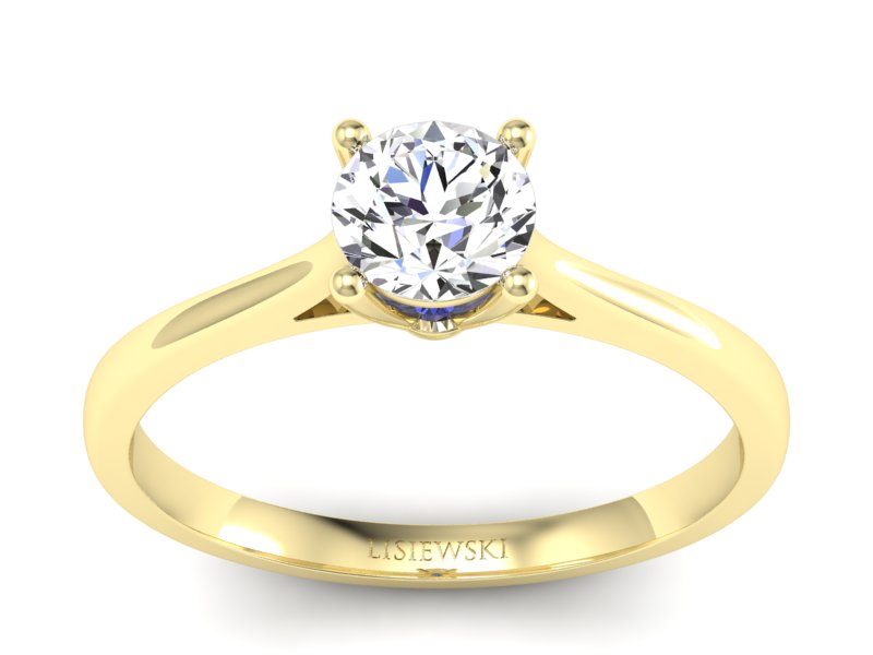 Pierścionek zaręczynowy z tanzanitem i diamentami - p16205zt