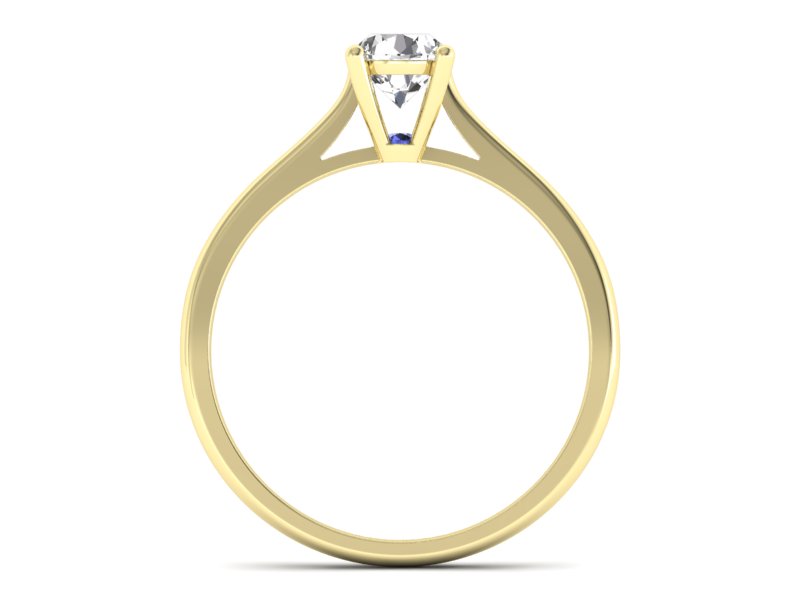 Pierścionek zaręczynowy z tanzanitem i diamentami - p16205zt — zdjęcie 2