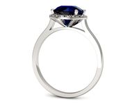 Pierścionek z szafirem białe złoto z brylantami gold 14k - p16212bsz- 3