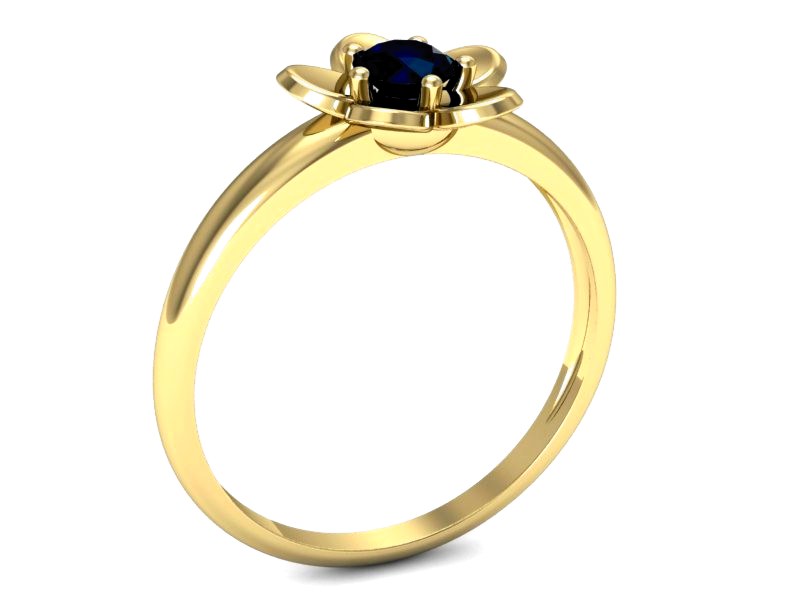 Złoty pierścionek ze spinelem - p16218zsp — zdjęcie 3