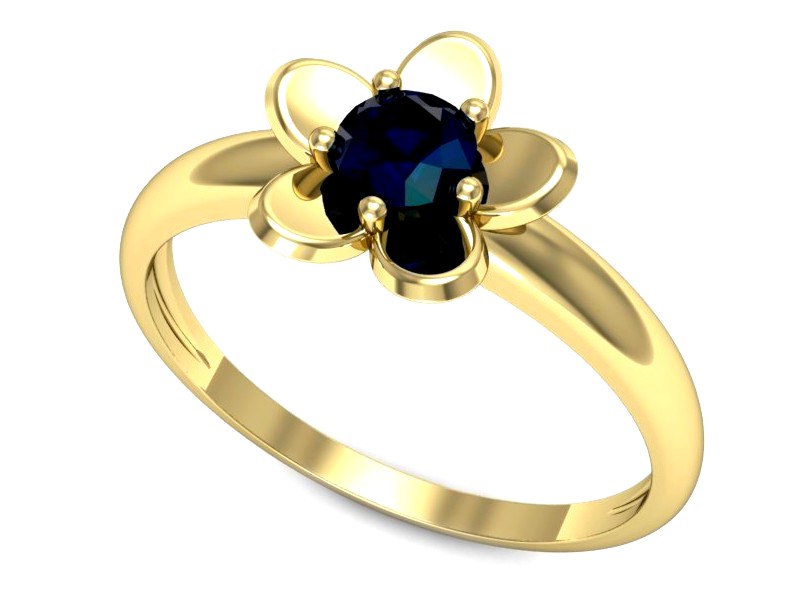 Złoty pierścionek ze spinelem - p16218zsp