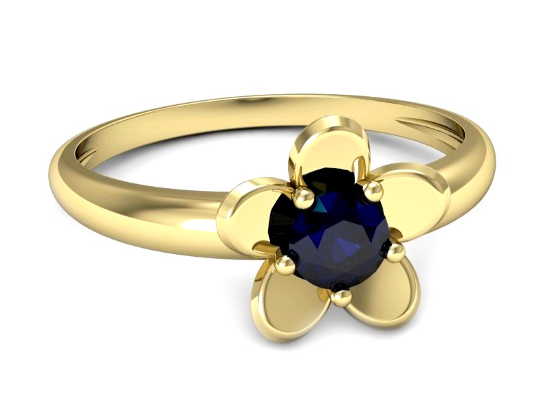 Złoty pierścionek ze spinelem - p16218zsp — zdjęcie 2