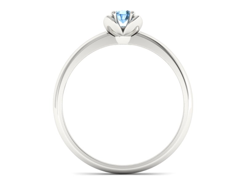 Złoty pierścionek z topazem białe złoto - p16220btp — zdjęcie 2
