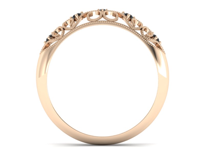 Wyjątkowy pierścionek z czarnymi diamentami - p16224ccd — zdjęcie 2