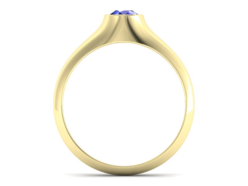 Złoty pierścionek z szafirem żółte złoto - p16226zszc — zdjęcie 2