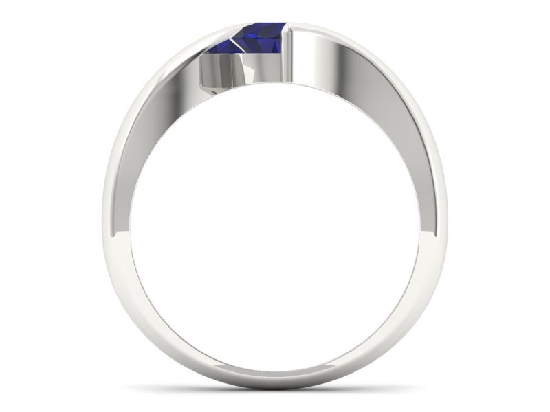 Złoty pierścionek ze spinelem białe złoto - p16229bsp — zdjęcie 2