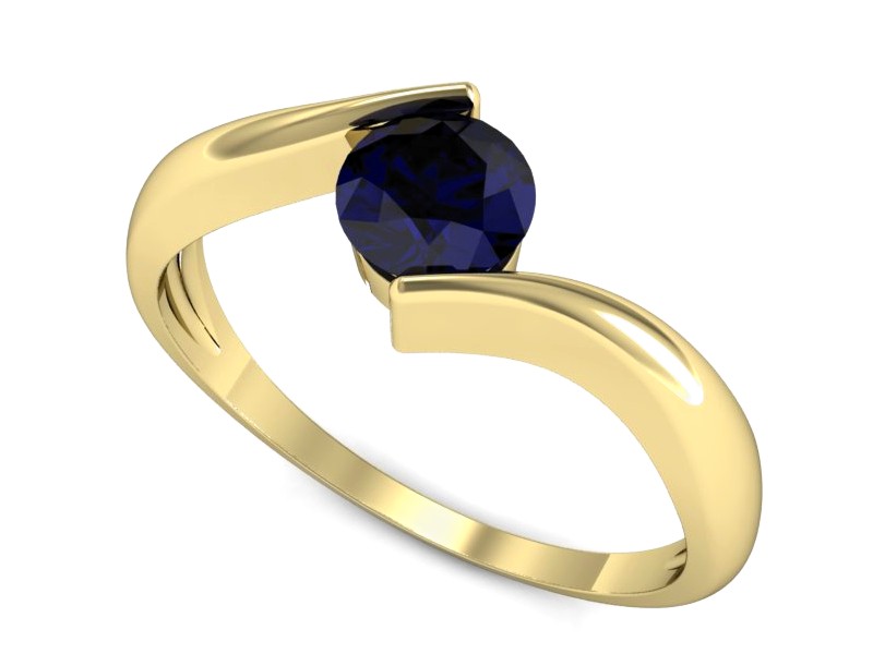 Złoty pierścionek ze spinelem - p16229zsp — zdjęcie 4