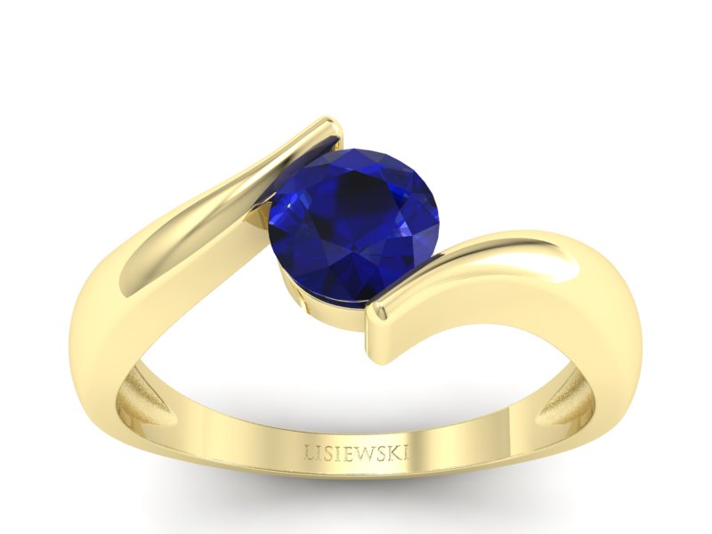 Złoty pierścionek ze spinelem - p16229zsp