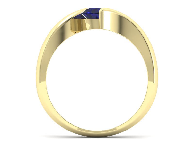 Złoty pierścionek ze spinelem - p16229zsp — zdjęcie 2