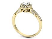 Złoty pierścionek z diamentami żółte złoto 585 - p16230z - 3