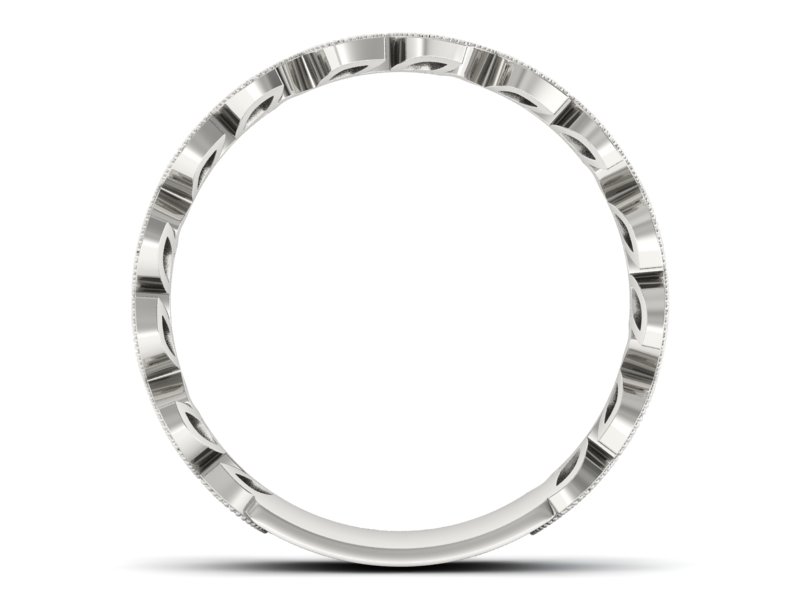 Obrączka białe złoto z topazami i brylantami - p16231ba — zdjęcie 2