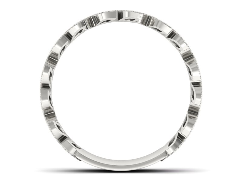 Obrączka białe złoto z ametystami i brylantami - p16231bat — zdjęcie 2