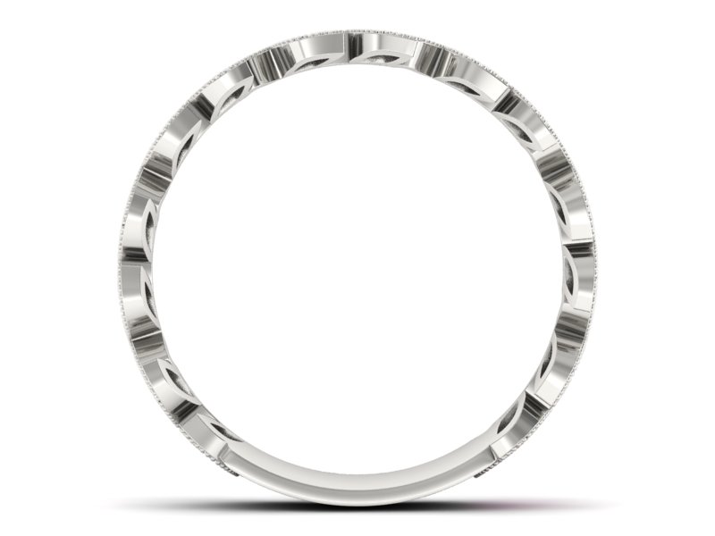 Obrączka białe złoto z rubinami i brylantami - p16231br — zdjęcie 2