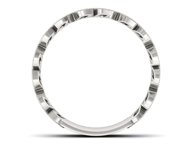 Obrączka białe złoto z szafirami i brylantami - p16231bsz — zdjęcie 2