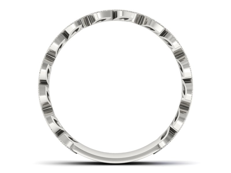 Obrączka białe złoto z szafirami i brylantami - p16231bszc — zdjęcie 2