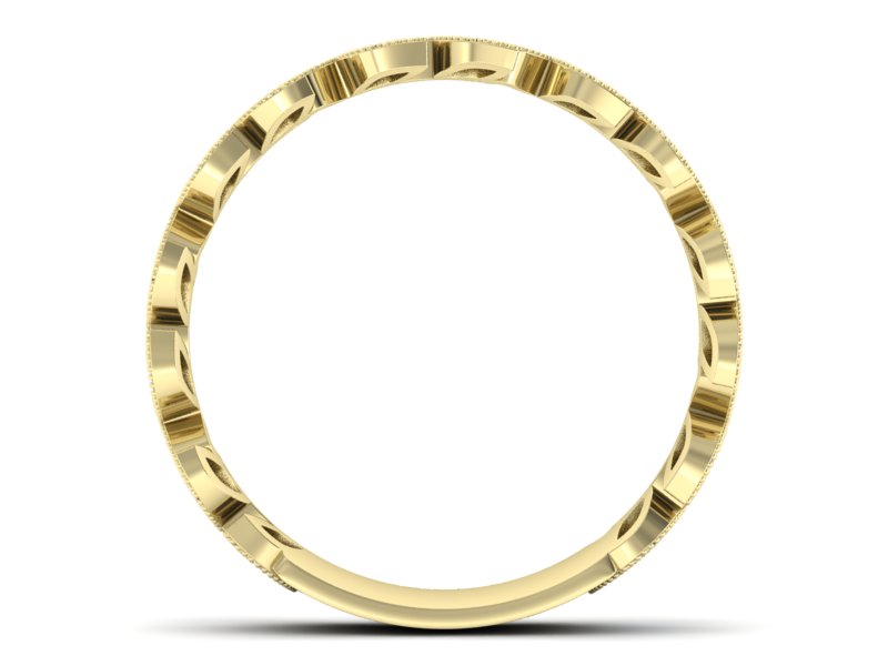 Złota obrączka z topazami i brylantami - p16231za — zdjęcie 2