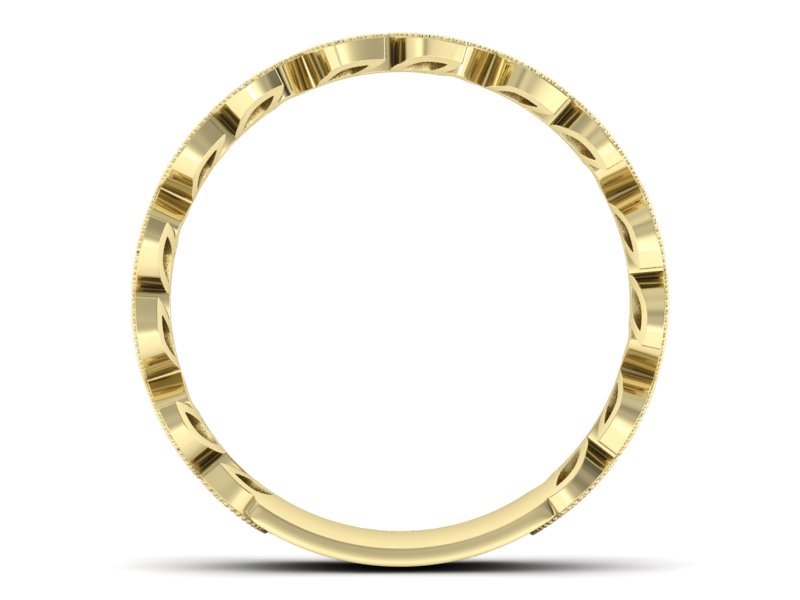 Obrączka żółte złoto z ametystami i brylantami - p16231zat — zdjęcie 2