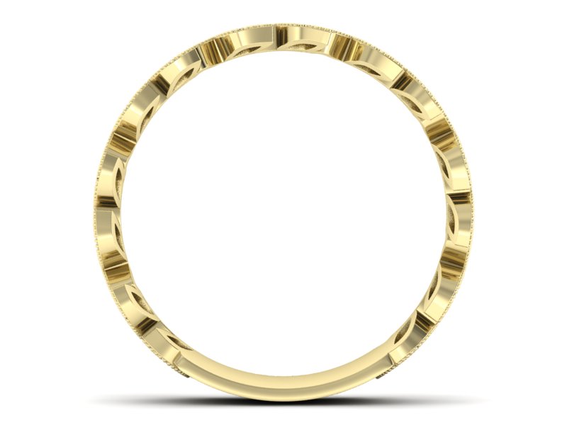 Obrączka żółte złoto z granatami i brylantami - p16231zgr — zdjęcie 2