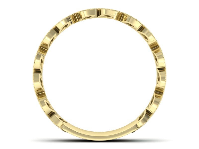 Obrączka ze szmaragdami i brylantami żółte złoto - p16231zsm — zdjęcie 2