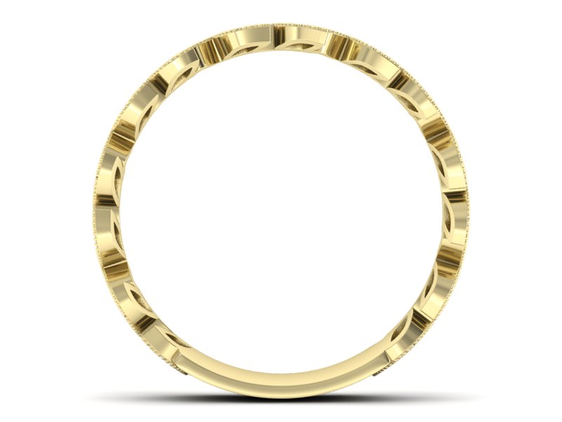 Obrączka żółte złoto z tanzanitami i brylantami - p16231zt — zdjęcie 2