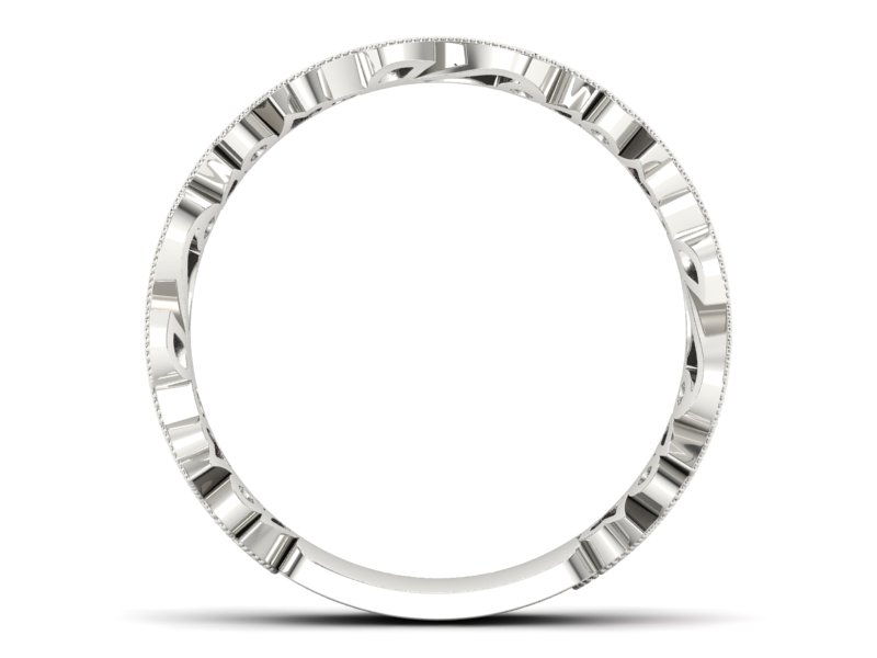 Obrączka białe złoto z rubinami i brylantami - p16232br — zdjęcie 2