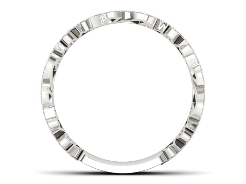 Obrączka białe złoto z szafirami i brylantami - p16232bsz — zdjęcie 2