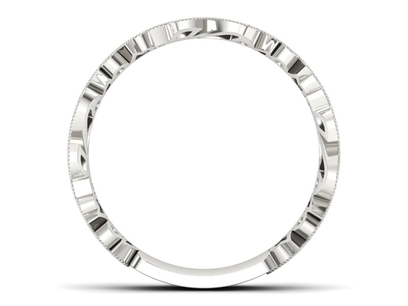 Obrączka białe złoto z topazami i brylantami - p16232btp — zdjęcie 2