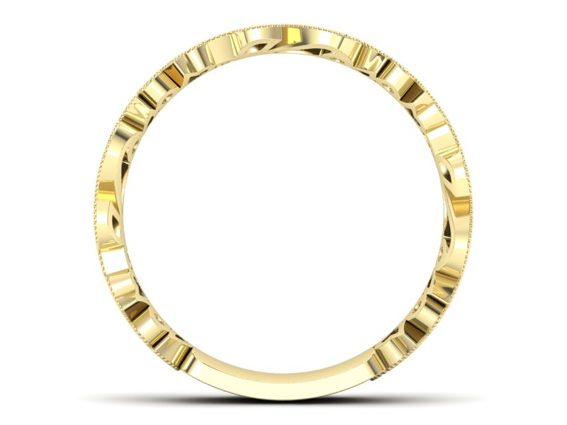 Obrączka z brylantami żółte złoto - p16232z — zdjęcie 2