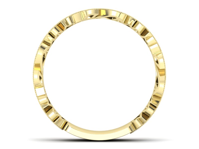 Obrączka z szafirami i brylantami żółte złoto - p16232zszc — zdjęcie 2