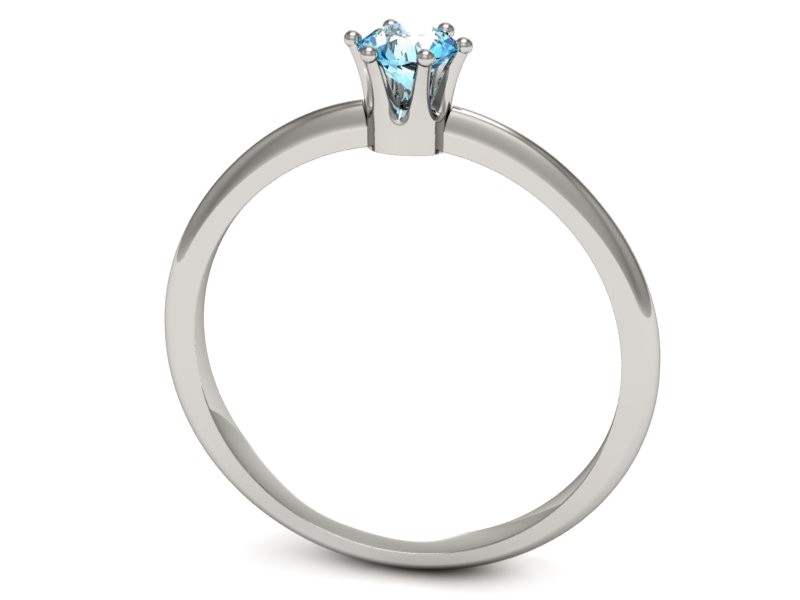 Złoty pierścionek z topazem białe złoto - p16236ba — zdjęcie 3