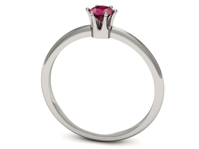 Złoty pierścionek z rubinem białe złoto - p16236br — zdjęcie 3