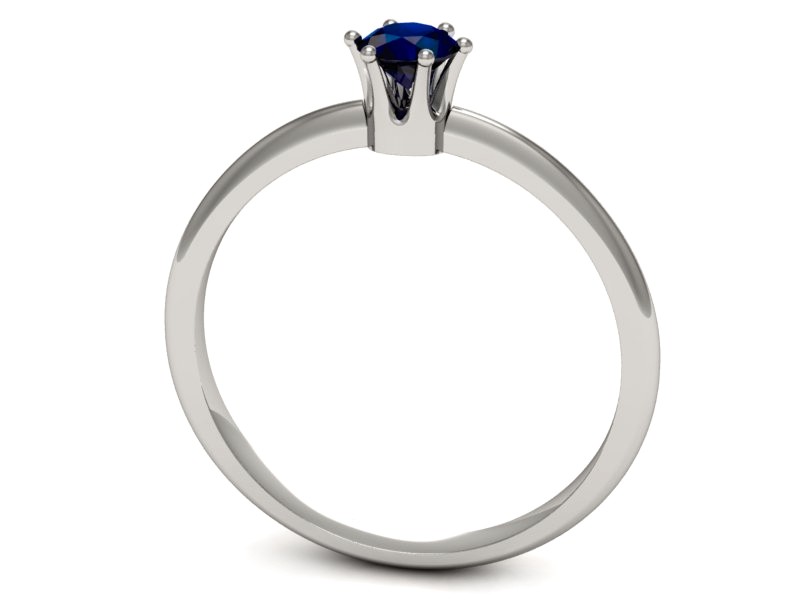 Złoty pierścionek z szafirem białe złoto - p16236bsz — zdjęcie 3
