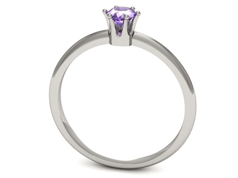 Złoty pierścionek z tanzanitem białe złoto - p16236bt — zdjęcie 3