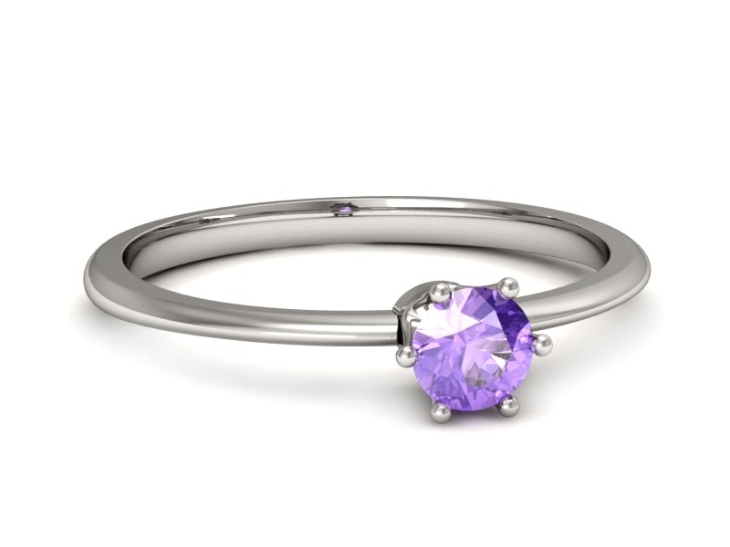 Złoty pierścionek z tanzanitem białe złoto - p16236bt — zdjęcie 2