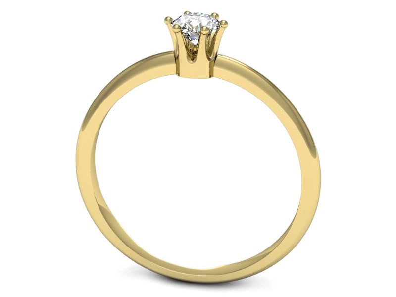 Pierścionek z diamentem żółte i białe złoto - p16236z — zdjęcie 3