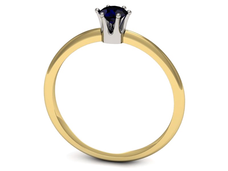 Pierścionek ze spinelem żółte i białe złoto - p16236zbsp — zdjęcie 3