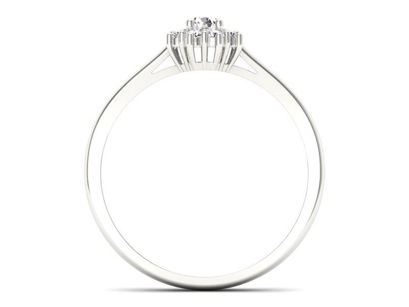 Złoty pierścionek z brylantami białe złoto - p16238b — zdjęcie 2