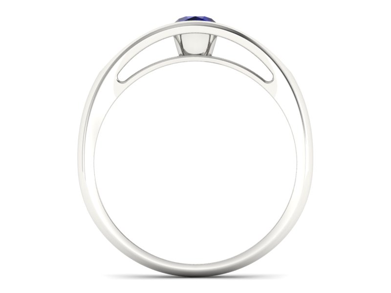 Złoty pierścionek ze spinelem białe złoto - p16239bsp — zdjęcie 2