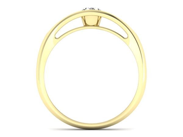 Złoty Pierścionek z brylantem żółte złoto 585 - p16239z