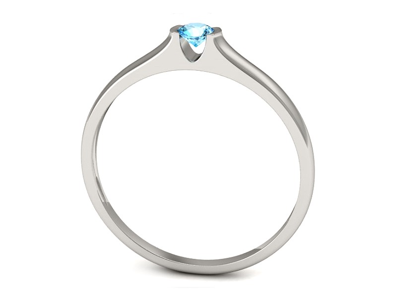 Złoty pierścionek z topazem białe złoto - p16243btp — zdjęcie 3