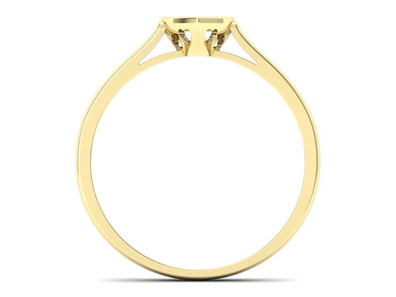 Złoty pierścionek z brylantami żółte złoto - p16245z — zdjęcie 2