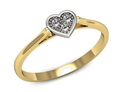 Pierścionek zaręczynowy z diamentami złoto 585 - p16245zb