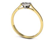 Pierścionek zaręczynowy z diamentami złoto 585 - p16245zb - 3